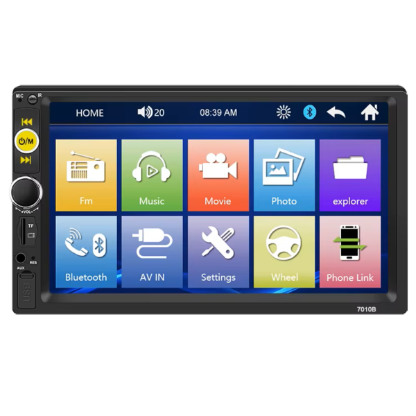 Radio Auto 2DIN 7” cu Ecran Tactil, Bluetooth, MirrorLink, USB – MP5 Multimedia