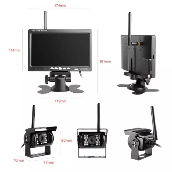 Kit monitor cu doua camere marsarier camion cu wifi