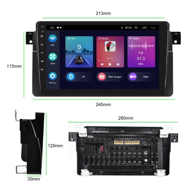 Navigatie Android 11 BMW E46 1999.