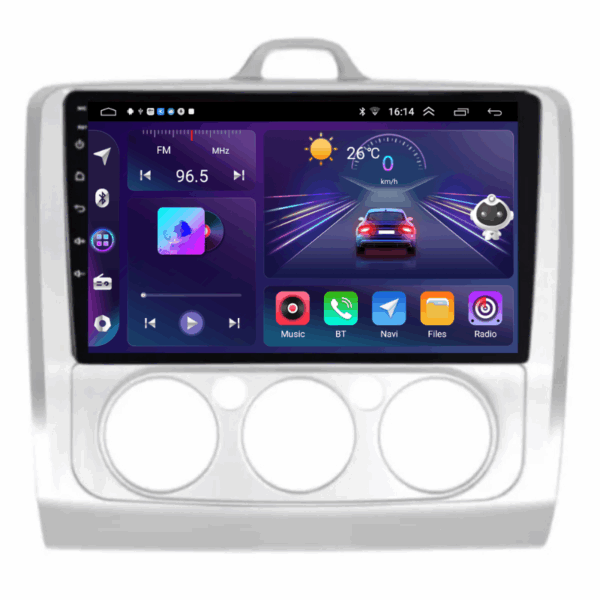 Navigatie Ford Focus 2, 4+64GB, CarPlay & Android Auto, Ecran 9” HD