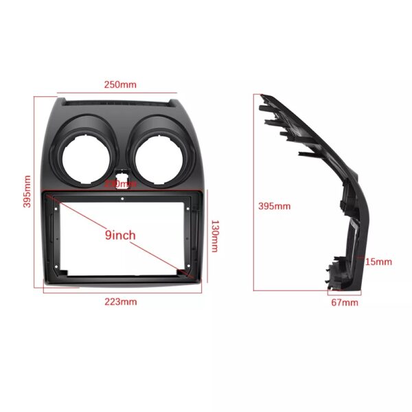 Rama adaptoare 9 inch Nisan Quasquai 2006 2012