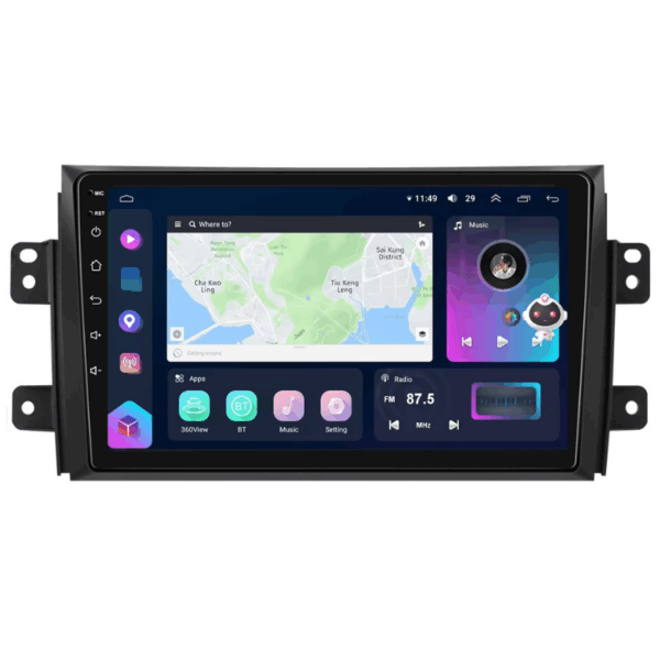 Navigatie Suzuki SX4 (2005-2014), CarPlay & Android Auto, 8+128GB, SIM 4G, Ecran 9" QLED, DSP