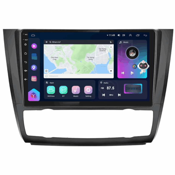 Navigatie BMW Seria 1 E87 E88, CarPlay & Android Auto, 8+128GB, SIM 4G, Ecran 9" QLED