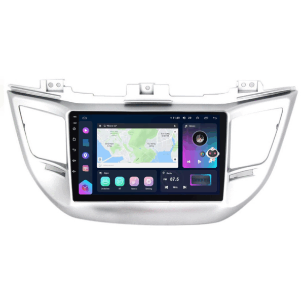Navigatie Hyundai Tucson 3 (2015-2018), CarPlay & Android Auto, 8+128GB, SIM 4G, Ecran 9" QLED
