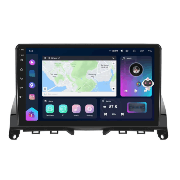 Navigatie Mercedes C Class W204 (2006-2013), CarPlay & Android Auto, 8+128GB, SIM 4G, Ecran 9" QLED