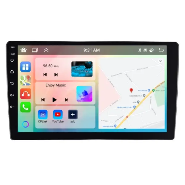 Navigatie universala, 9" IPS, 4+64GB Octa-core 2GHZ, CarPlay, DSP