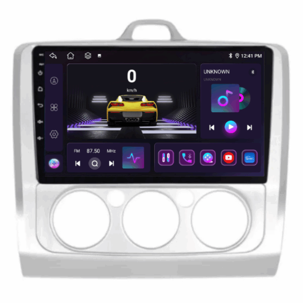 Navigatie Ford Focus 2 Clima Manuala, 4+64GB, CarPlay & Android Auto, SIM 4G, Ecran 9" HD