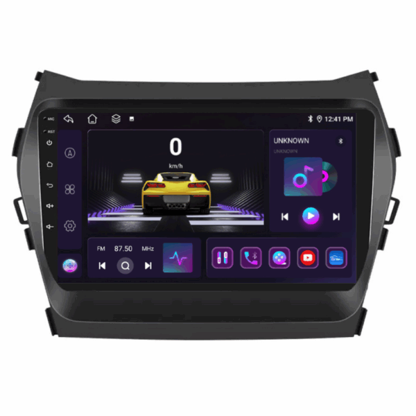 Navigatie Hyundai Santa Fe 3 ix45 (2013-2017), 4+64GB, CarPlay & Android Auto, SIM 4G, Ecran 9" HD