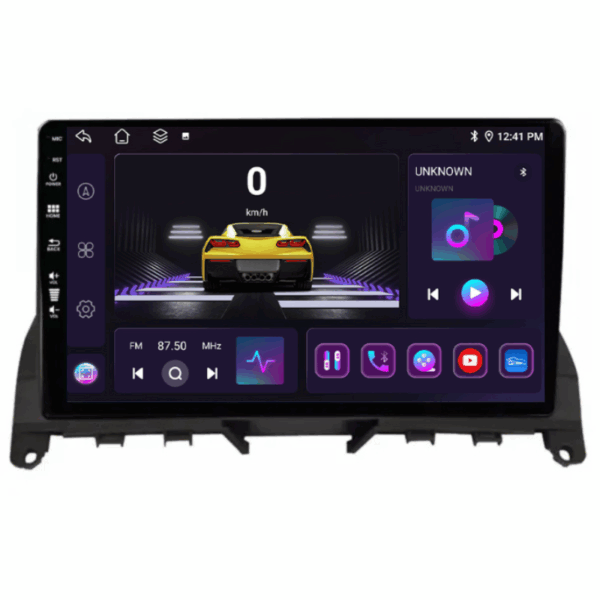 Navigatie Mercedes C Class W204 (2006-2013), 4+64GB, CarPlay & Android Auto, SIM 4G, Ecran 9" HD