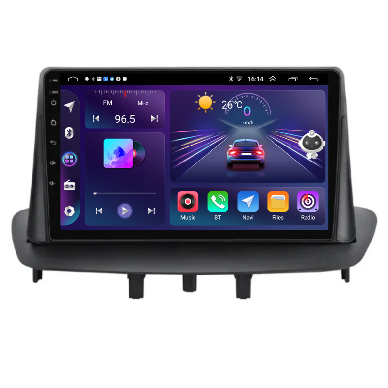 Navigatie Renault Megane 3 Fluence, 4+64GB, CarPlay & Android Auto, Ecran 9” HD