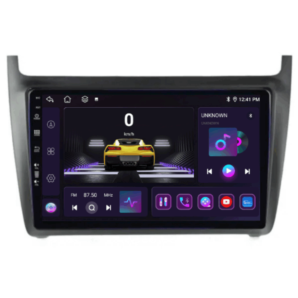 Navigatie VW Polo 2008-2018, 4+64GB, CarPlay & Android Auto, SIM 4G, Ecran 9" HD