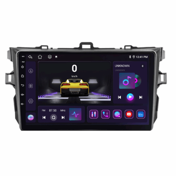 Navigație Toyota Corolla 2007-2013, 4+64GB, CarPlay & Android Auto, SIM 4G, Ecran 9" HD