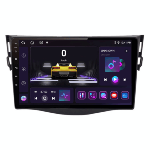 Navigație Toyota Rav4 (2005-2013, 4+64GB, CarPlay & Android Auto, SIM 4G, Ecran 9" HD