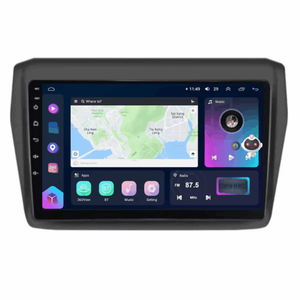 Navigatie Suzuki Swift 2016-2022, CarPlay & Android Auto, 8+128GB, SIM 4G, Ecran 9" QLED