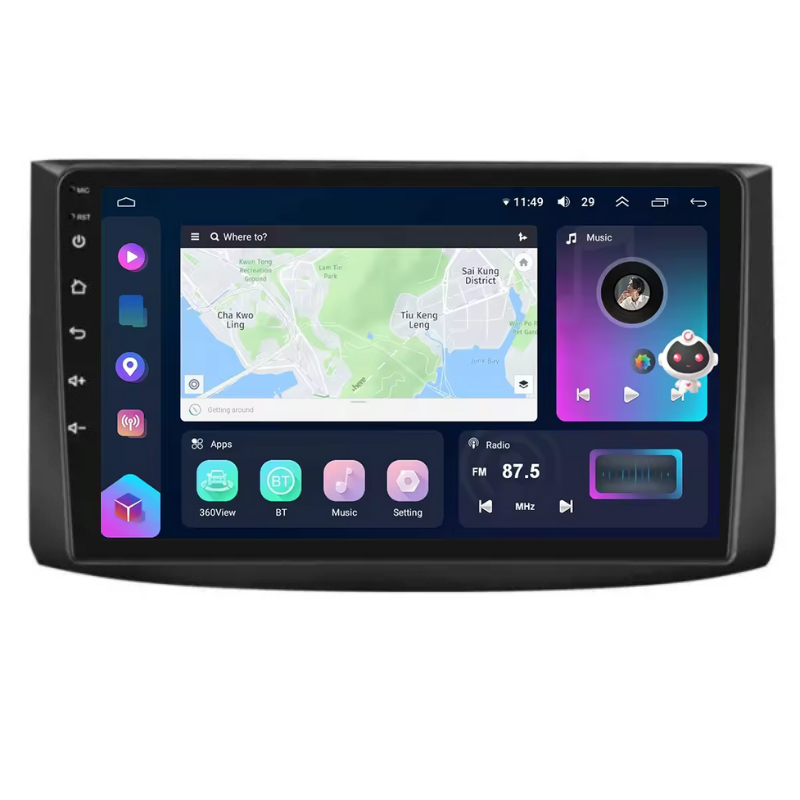 Navigatie Chevrolet Aveo 2003-2011, CarPlay & Android Auto, 8+128GB, SIM 4G, Ecran 9" QLED