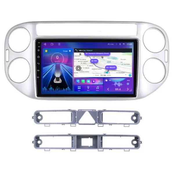Navigatie VW Tiguan 2007-2016, 9" IPS, 2+32GB Octa-core 1.6Ghz, CarPlay, Android 4G, DSP