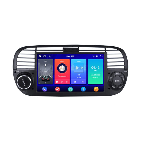 Navigatie Fiat 500 CarPlay si Android Auto, 4+64GB Quad-Core 2Ghz, IPS