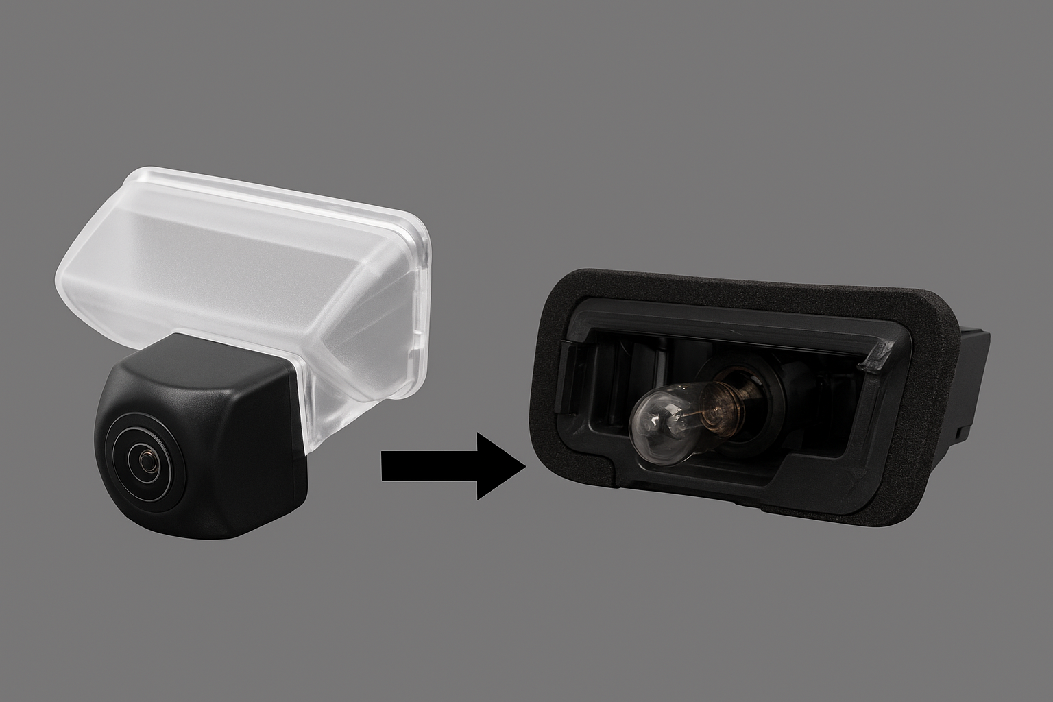 Cameră marșarier tip lampă număr Citroen / Peugeot – AHD 1080P, unghi 170° - imagine 4