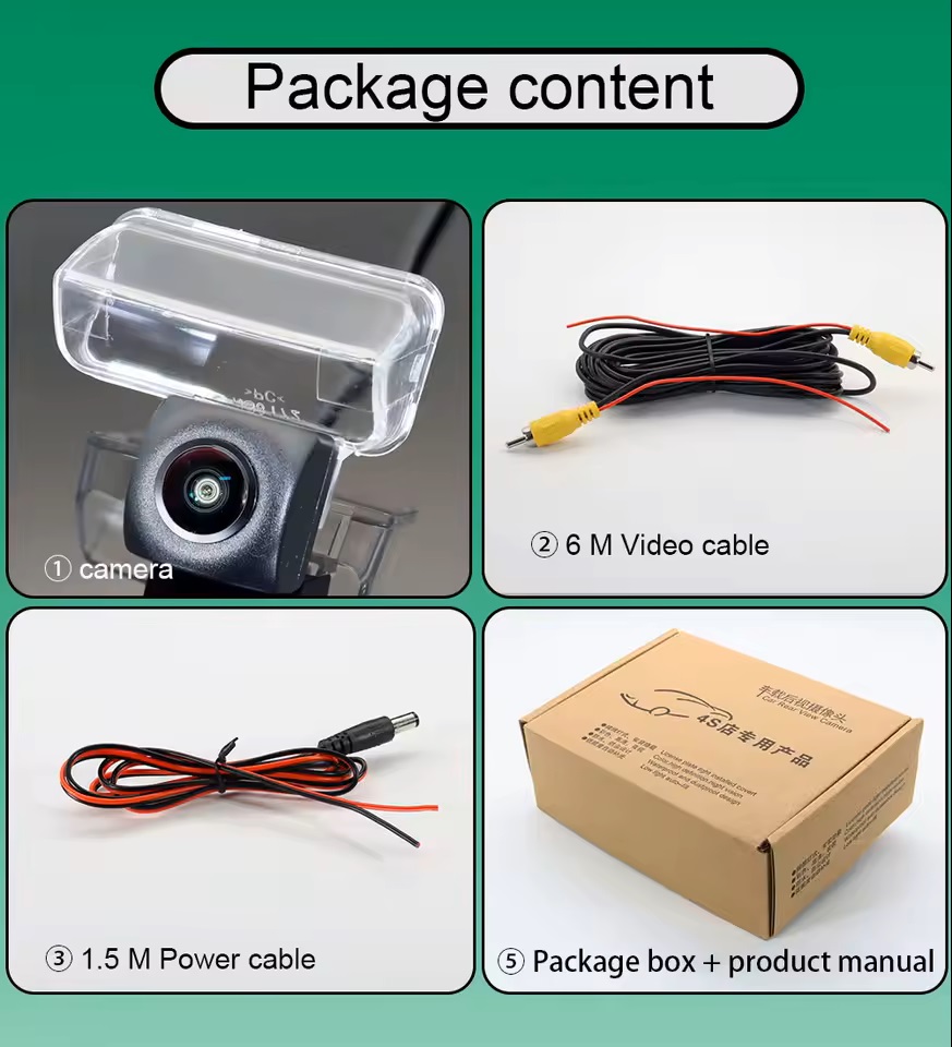 Cameră marșarier tip lampă număr Citroen / Peugeot – AHD 1080P, unghi 170° - imagine 5