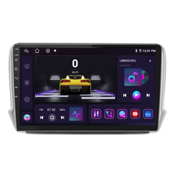 Navigatie Peugeot 208-2008 (2012-2019), 10 inchi, 4+64GB, CarPlay si Android Auto, SIM 4G